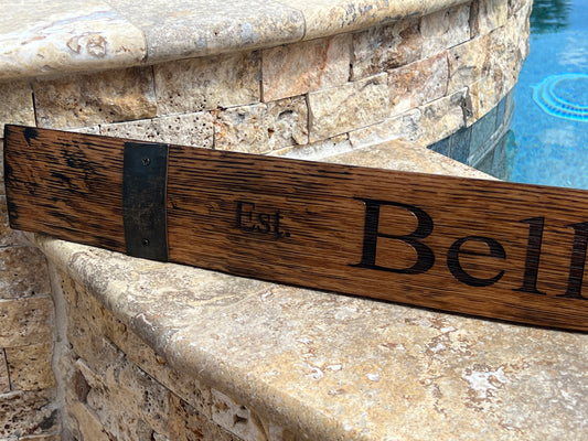 Whiskey stave custom sign