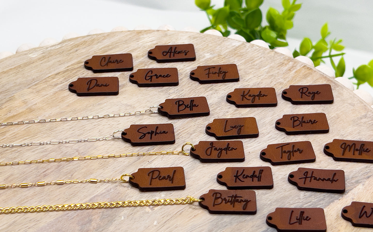 Leather tags-set of 20