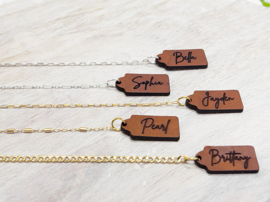 Leather tags-set of 20